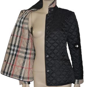 AUTHENTIC black Burberry Brit Quilted Jacket
